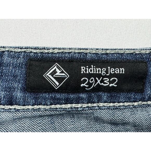 Rock & Roll Cowgirl Women's Relaxed Fit Riding Denim Jeans - Size 29x32 (32x30) - Picture 5 of 6